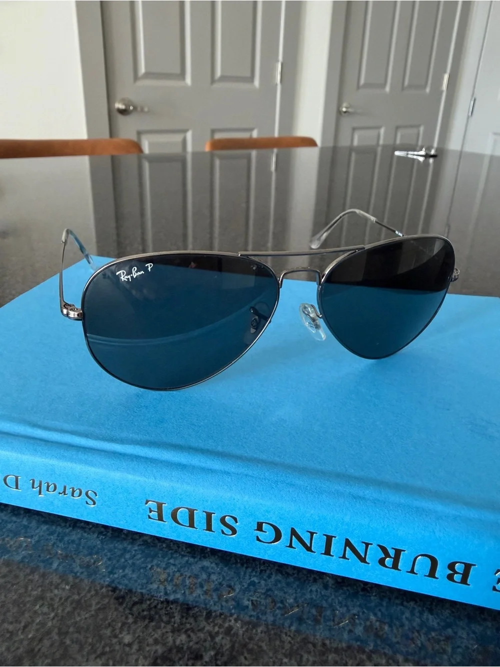 Ray-Ban Aviator Sunglasses - Black Lenses with Gunmetal Frame